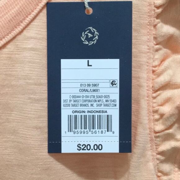 NEW Universal Thread Women’s L Maxi Dress Ruffle Flutter Sleeve 100% Cotton - Picture 4 of 14